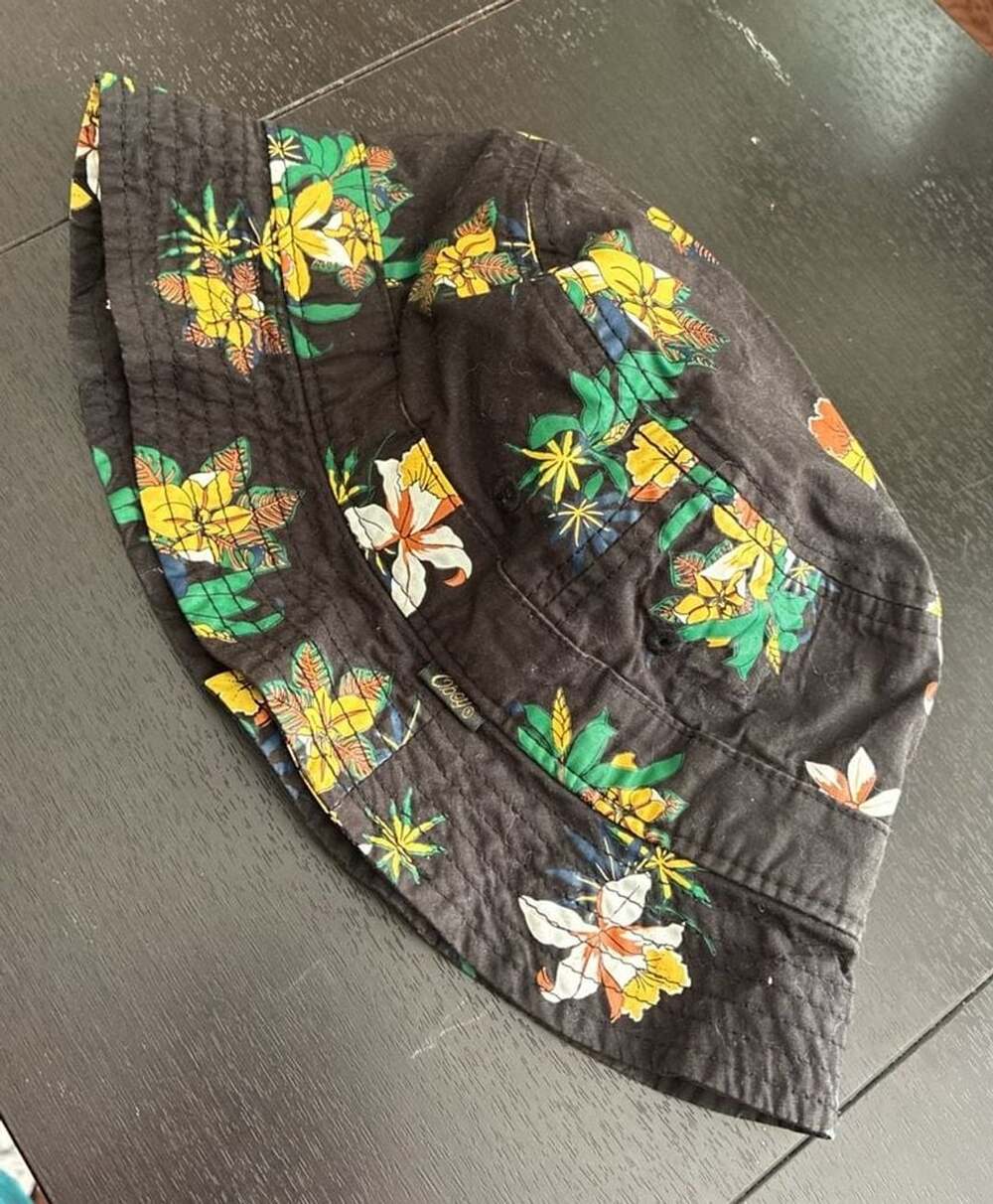 Obey Sativa Flora Bucket Hat in Black